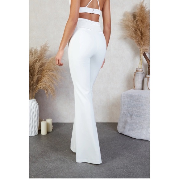 Nadine Merabi Satin/Crepe Suit Pant - Picture 4 of 4